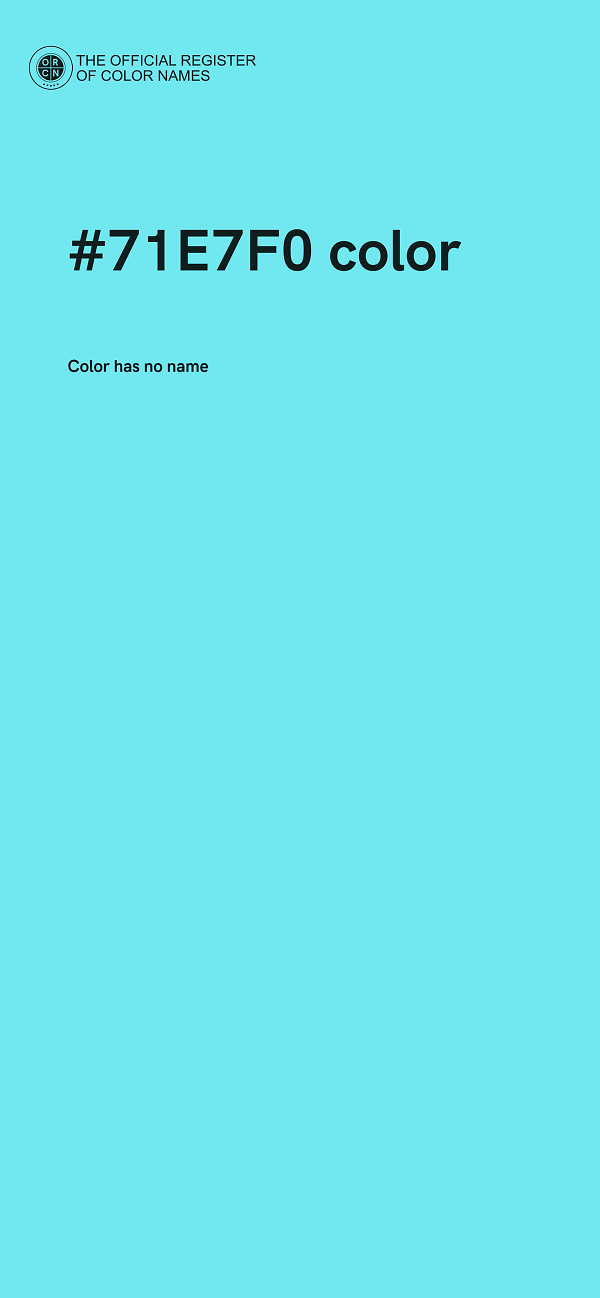#71E7F0 color image