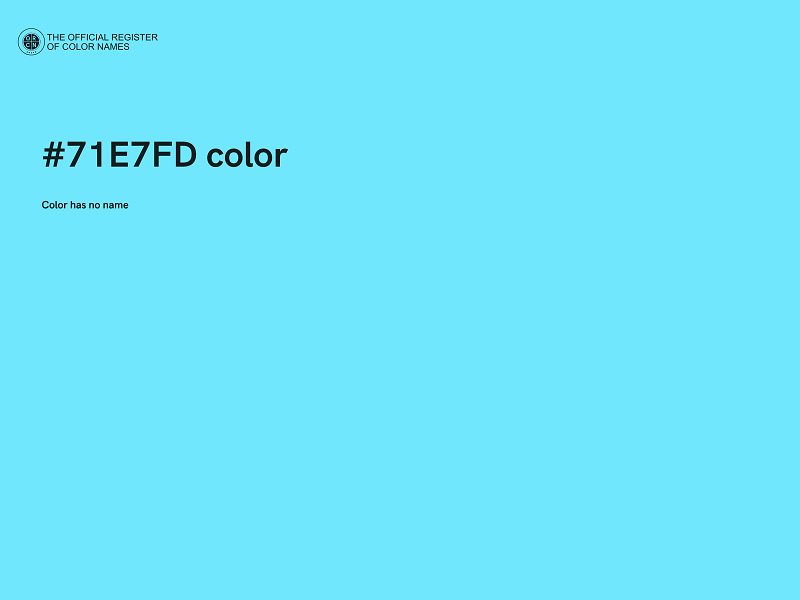 #71E7FD color image