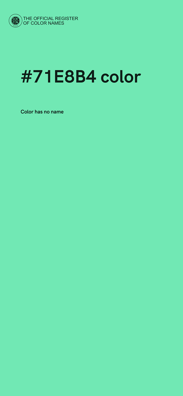 #71E8B4 color image