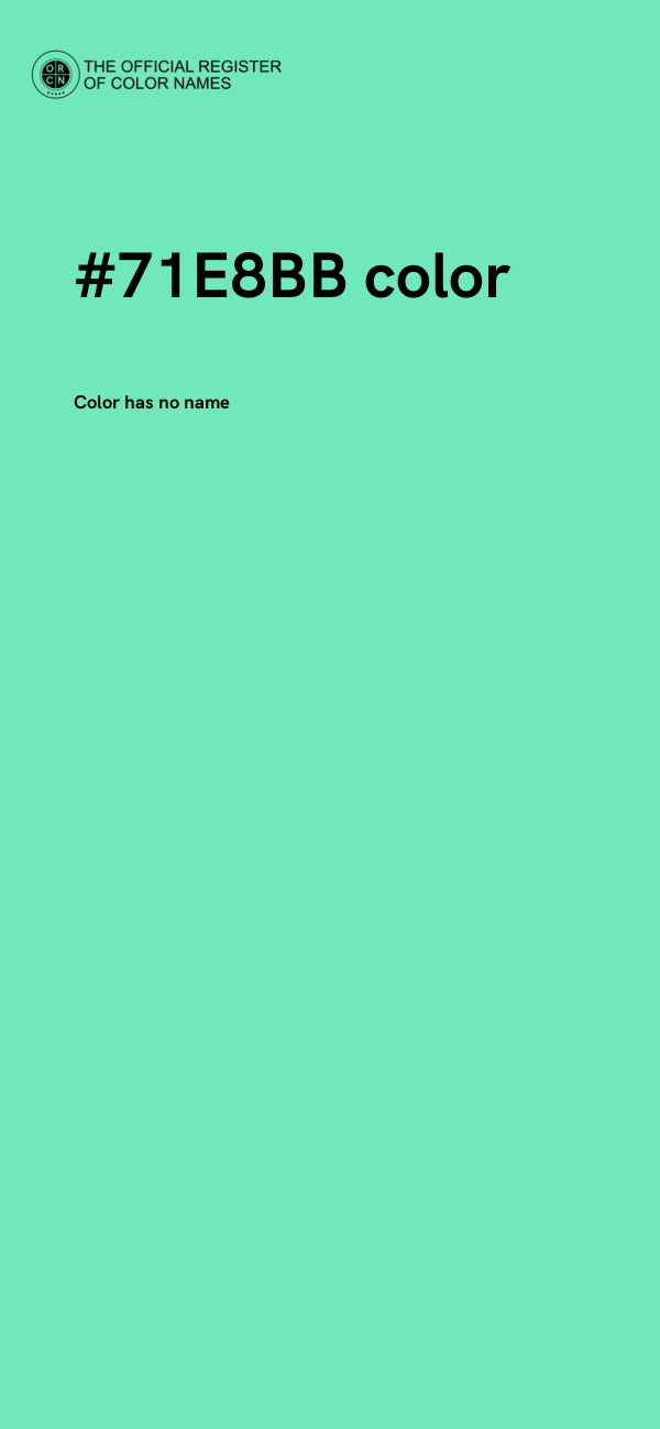#71E8BB color image