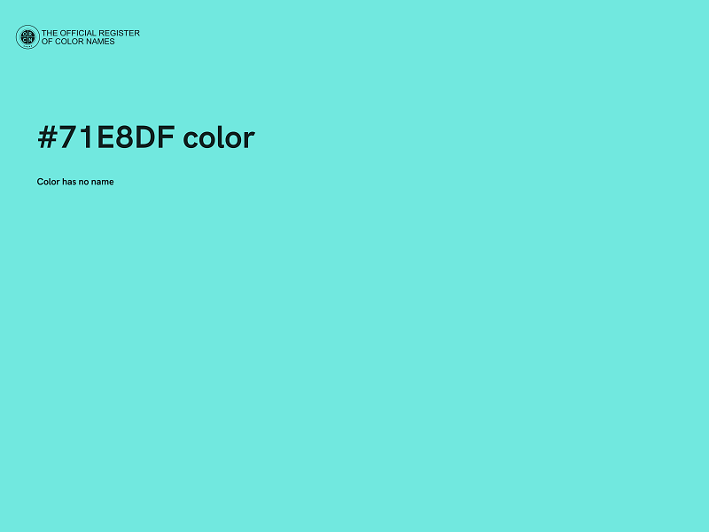 #71E8DF color image