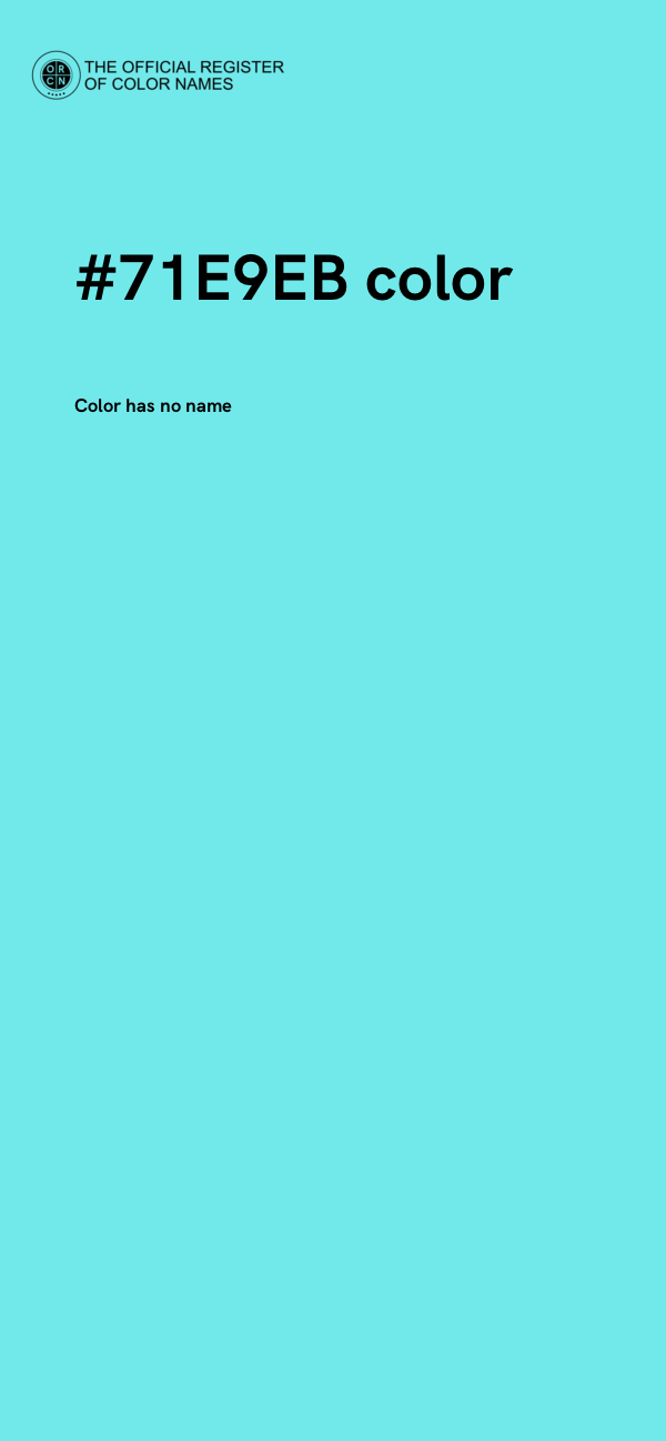 #71E9EB color image