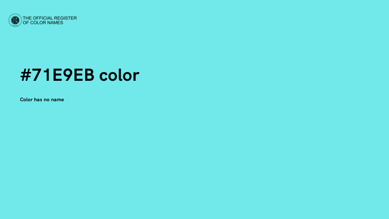 #71E9EB color image