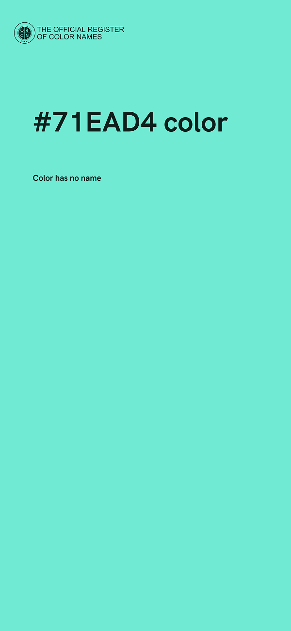 #71EAD4 color image