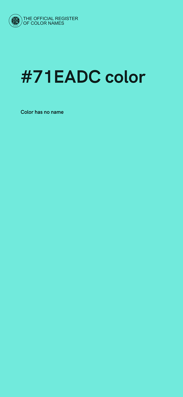 #71EADC color image