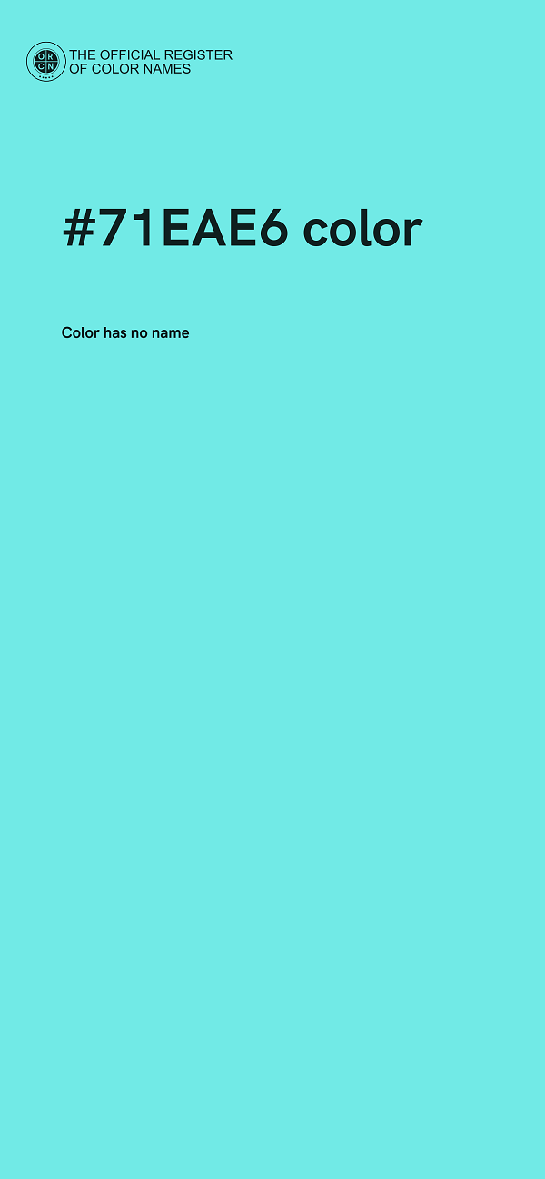 #71EAE6 color image