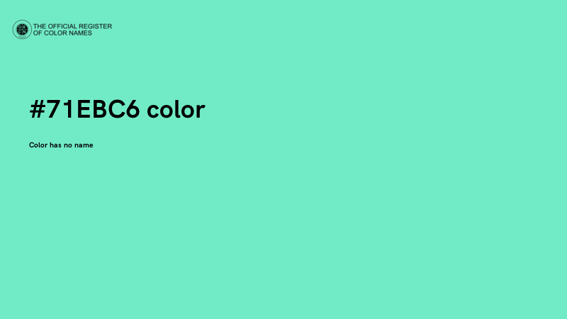 #71EBC6 color image