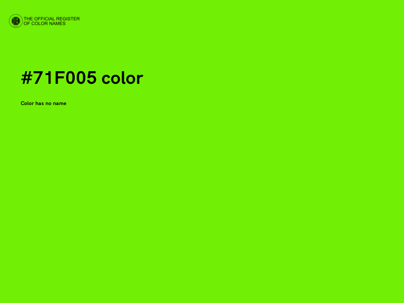 #71F005 color image