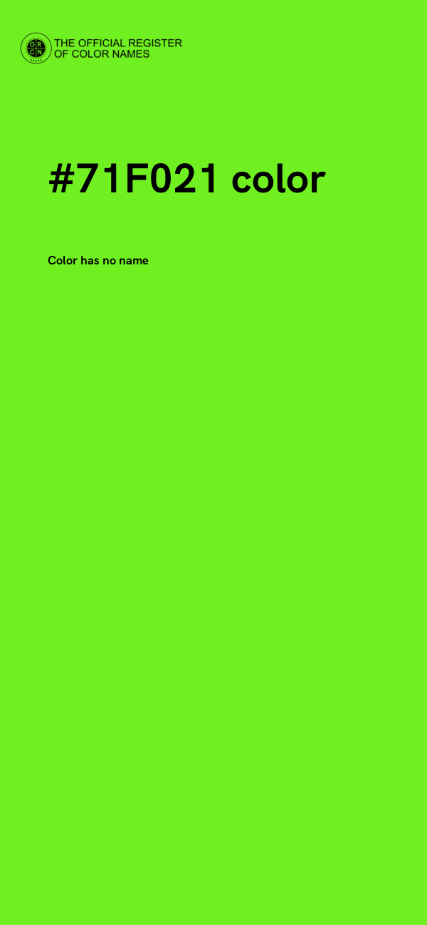#71F021 color image