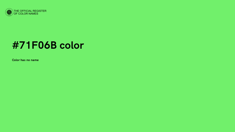 #71F06B color image