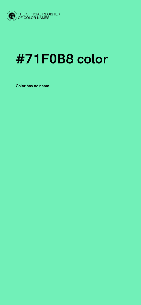 #71F0B8 color image