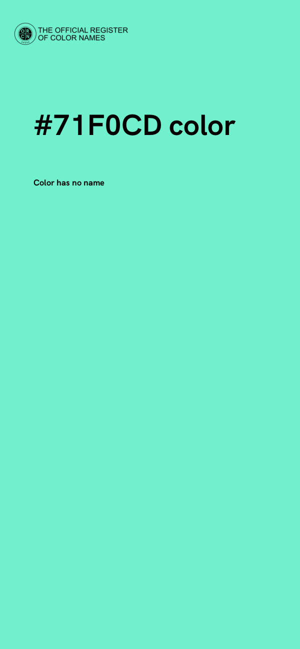 #71F0CD color image