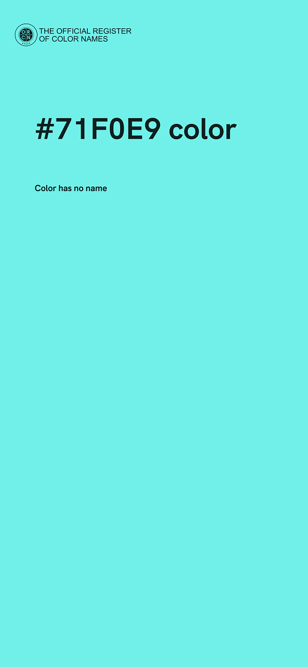 #71F0E9 color image
