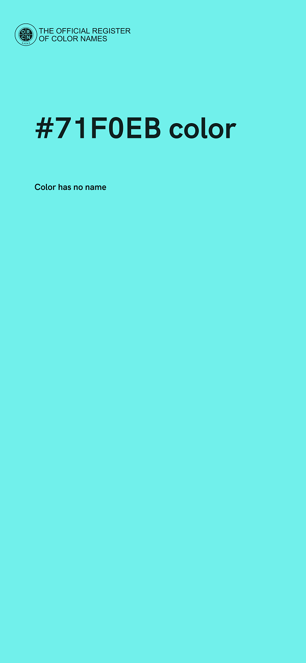 #71F0EB color image