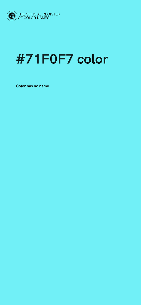 #71F0F7 color image