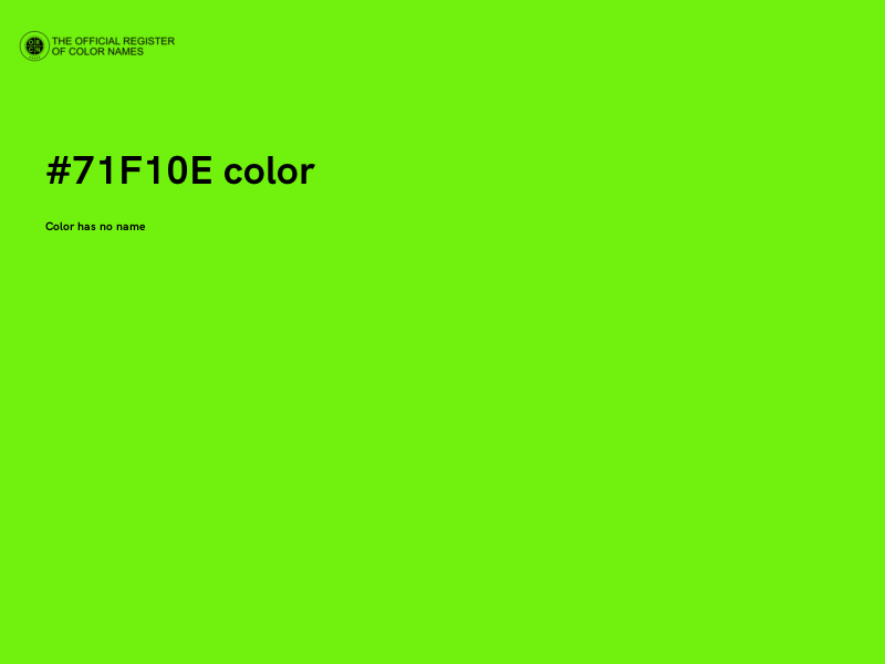 #71F10E color image