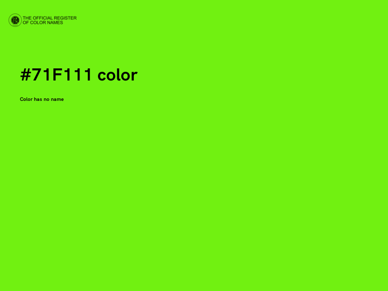 #71F111 color image