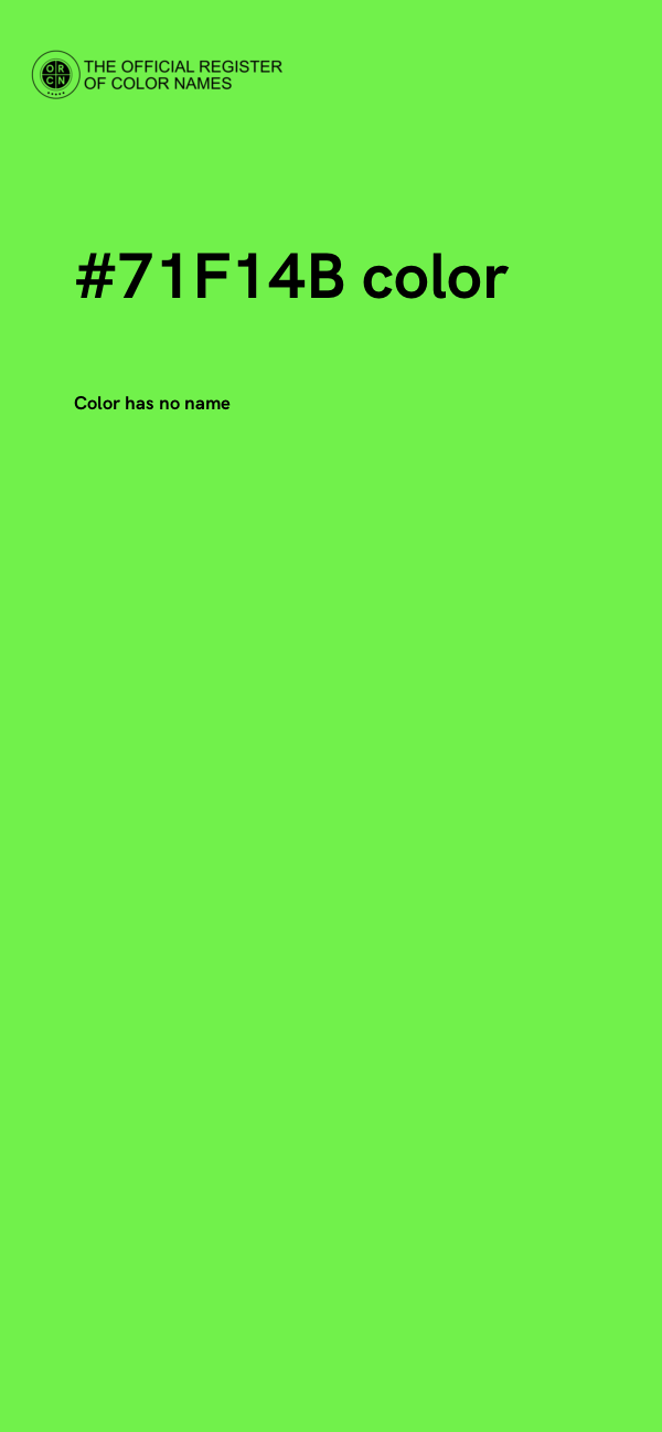#71F14B color image