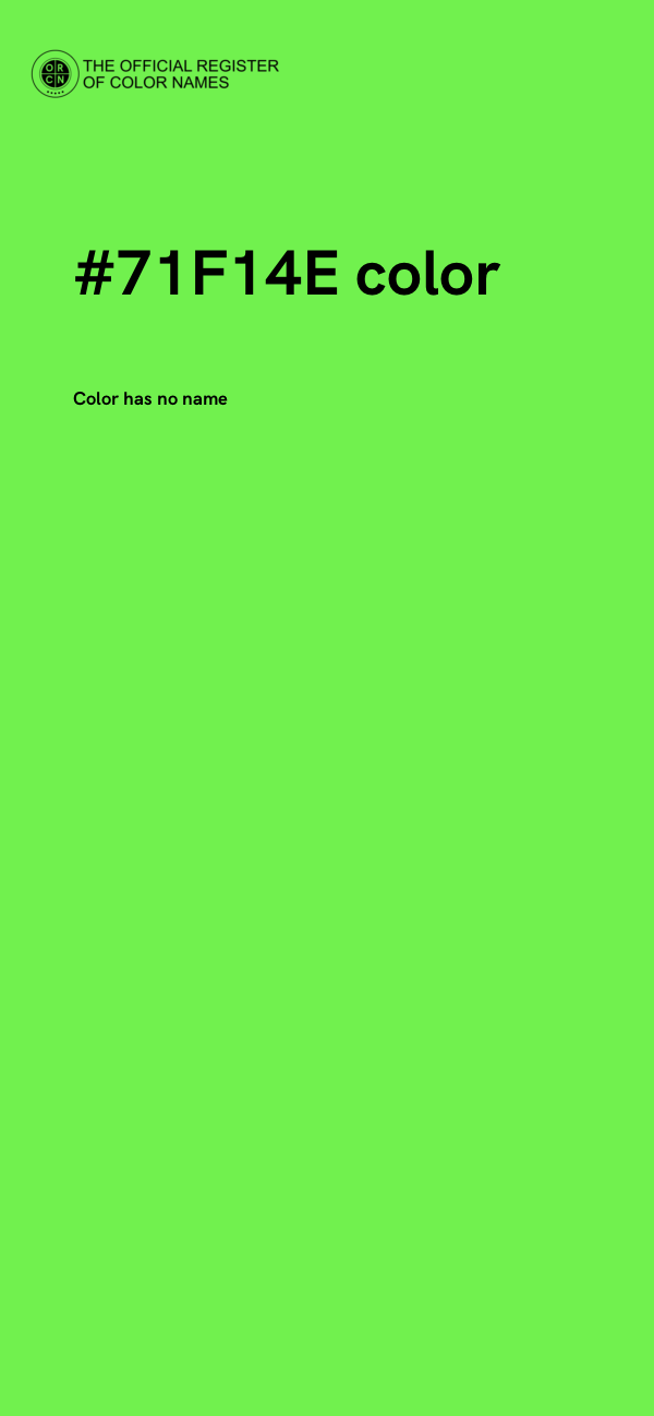 #71F14E color image