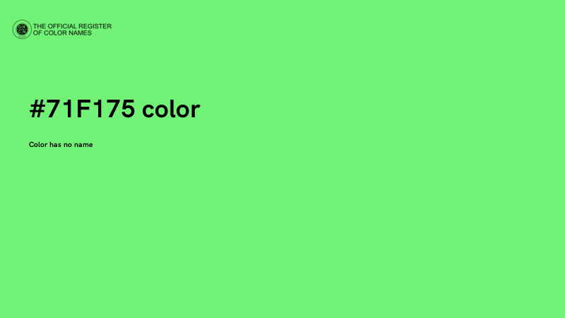 #71F175 color image
