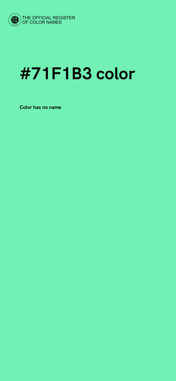 #71F1B3 color image