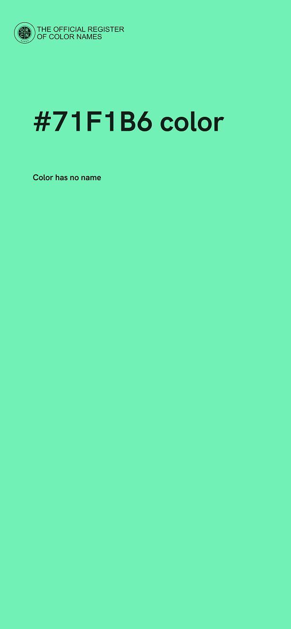#71F1B6 color image