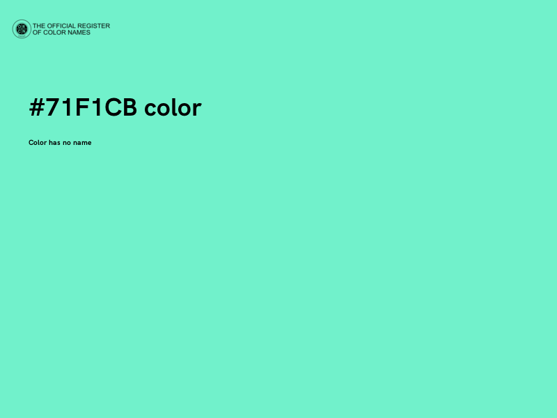 #71F1CB color image