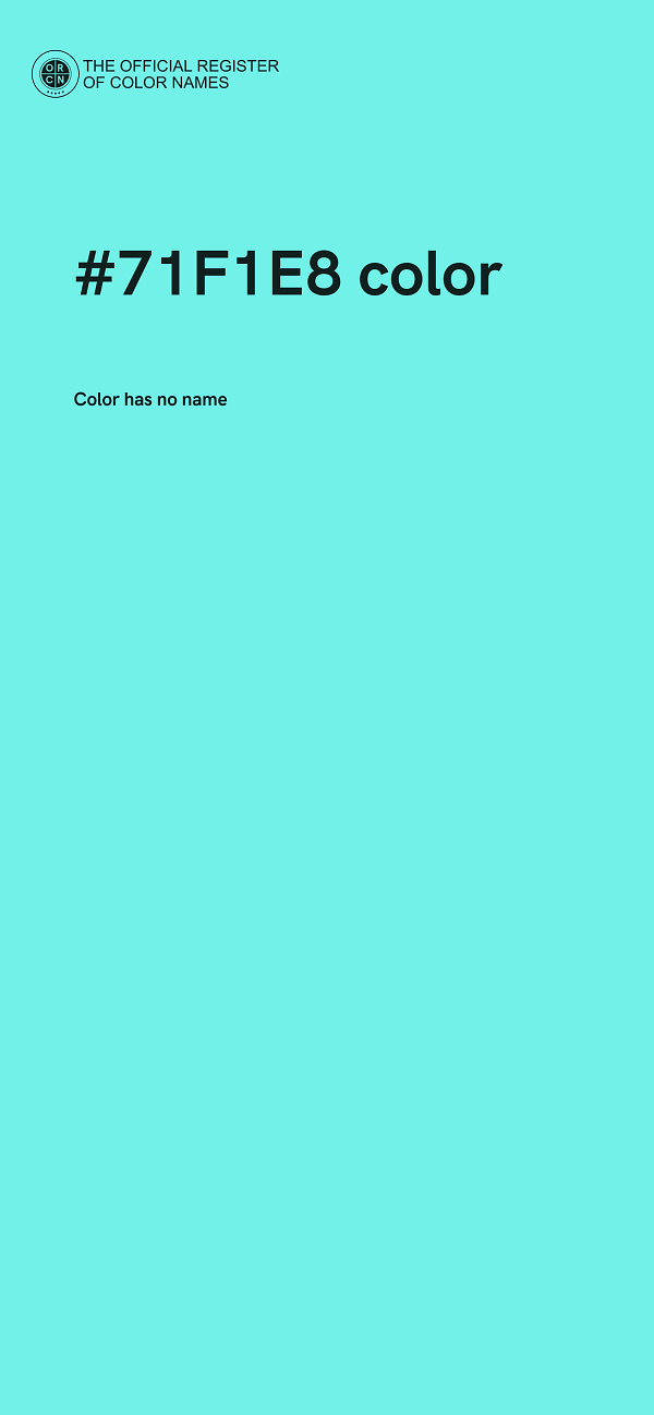 #71F1E8 color image