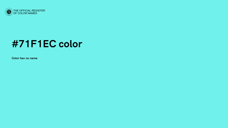 #71F1EC color image