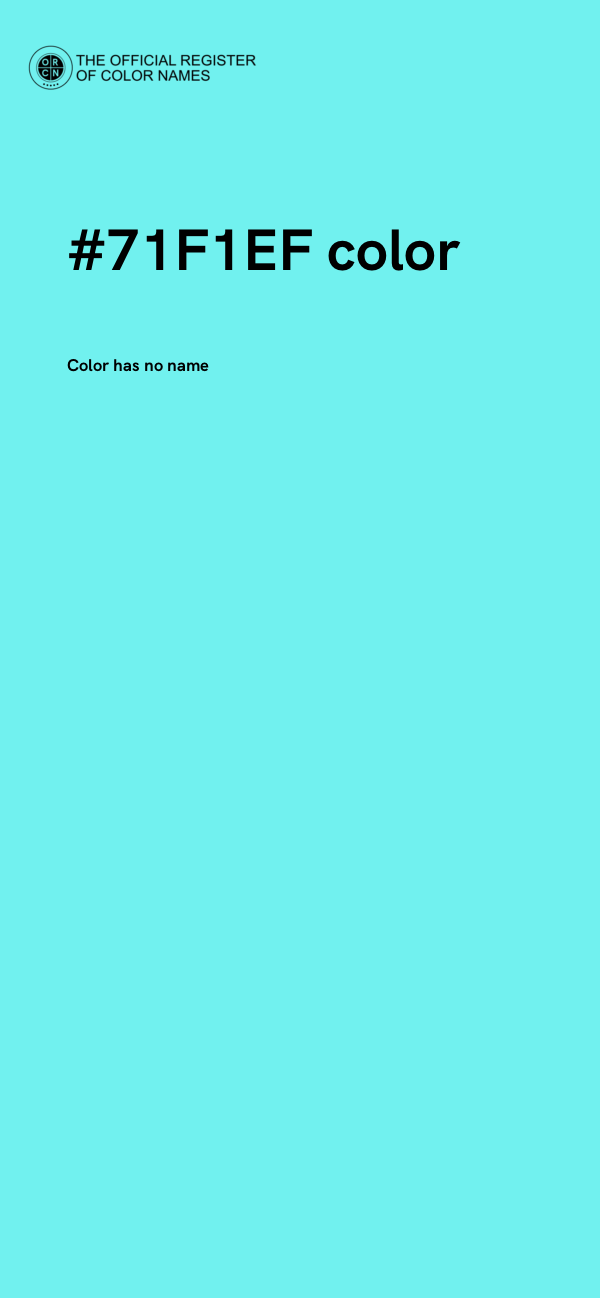 #71F1EF color image