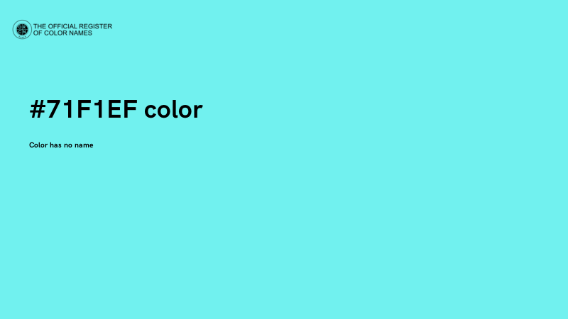 #71F1EF color image