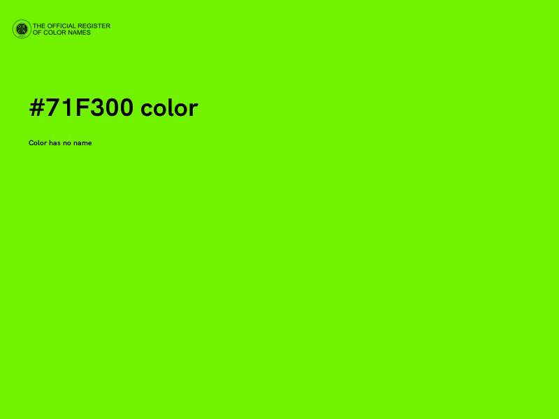 #71F300 color image