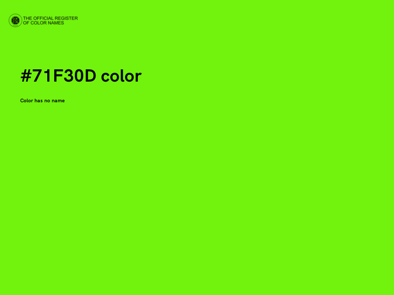 #71F30D color image