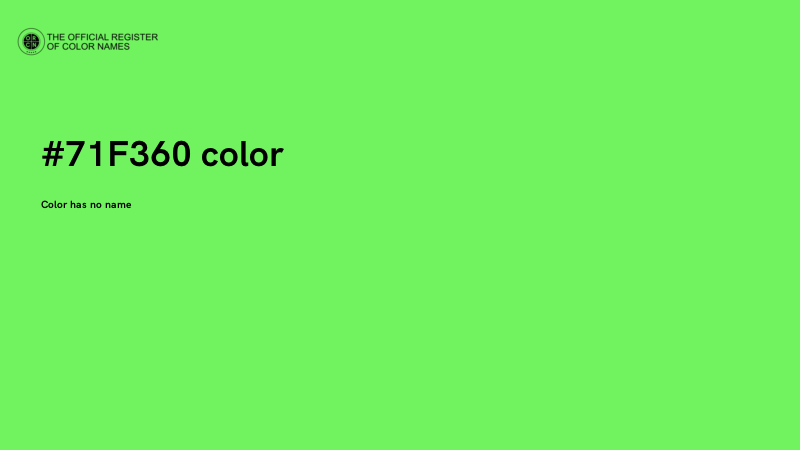 #71F360 color image