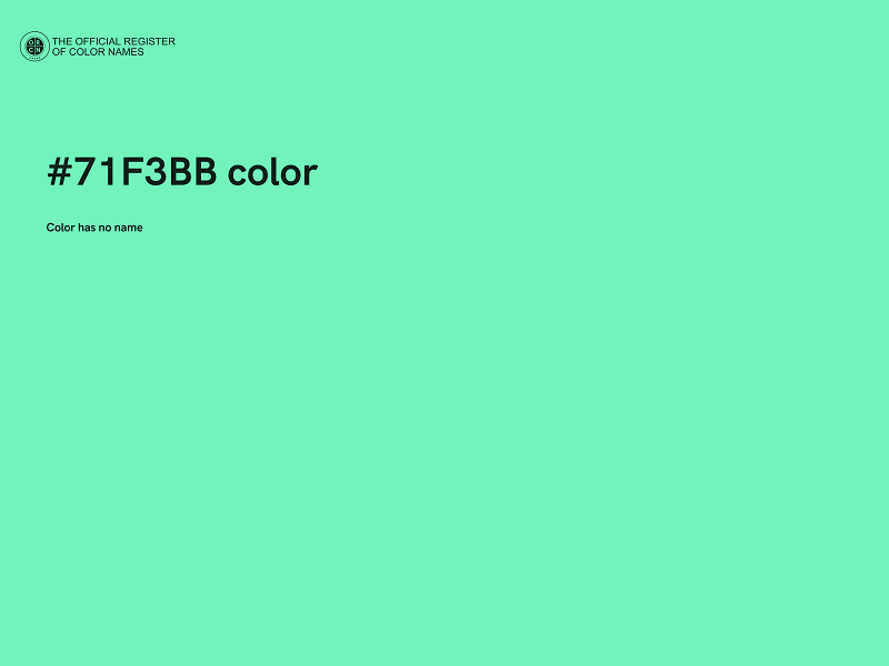 #71F3BB color image
