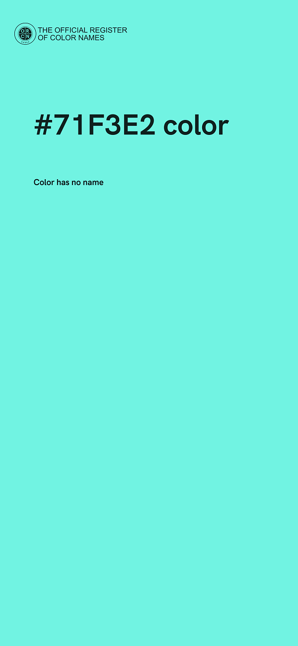 #71F3E2 color image