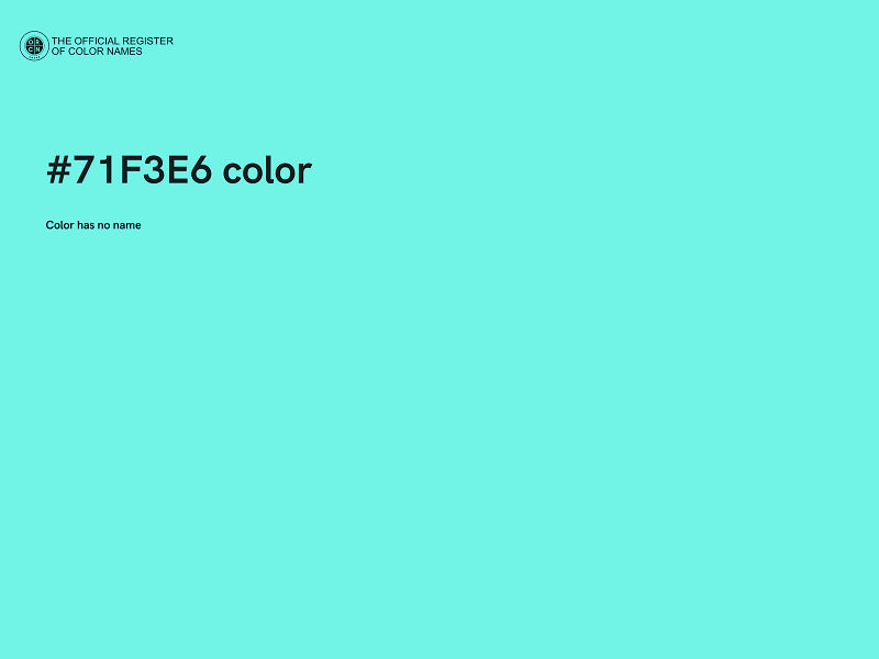 #71F3E6 color image