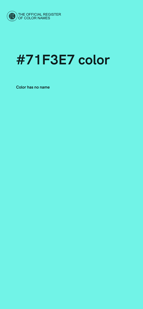 #71F3E7 color image