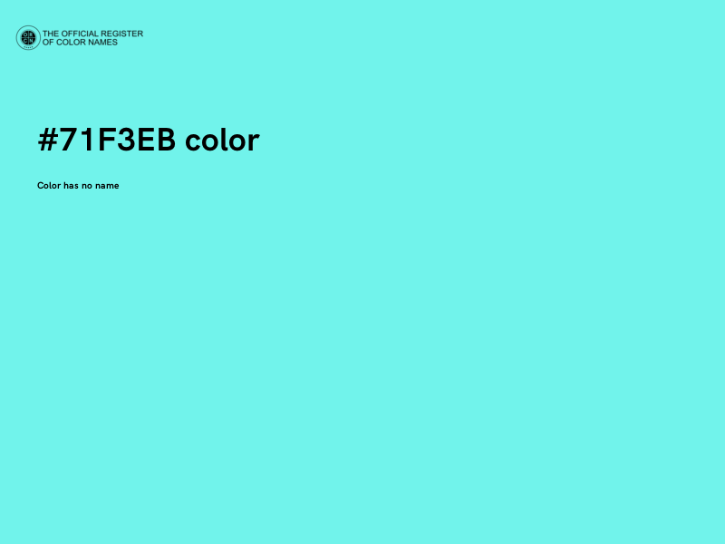 #71F3EB color image