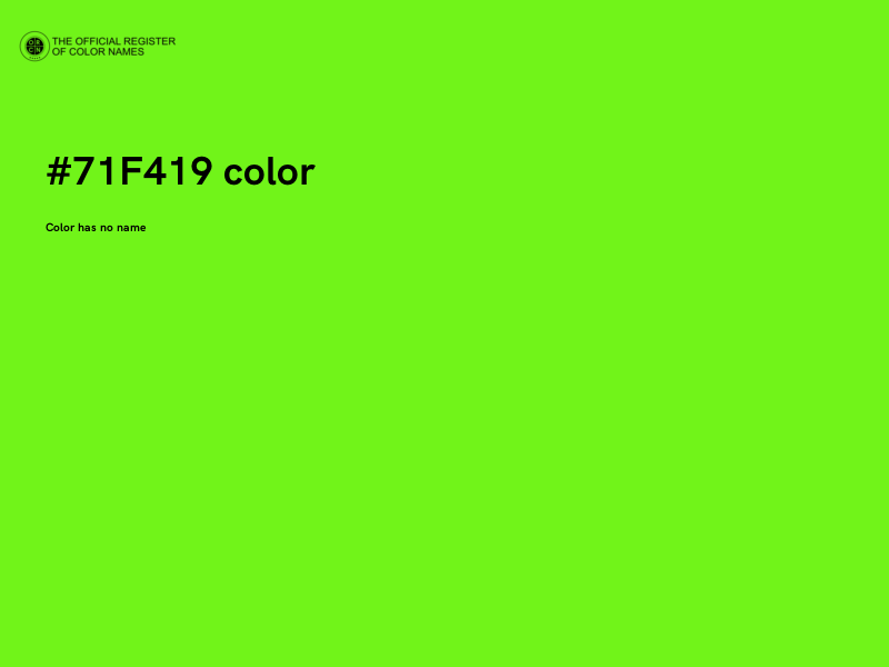#71F419 color image