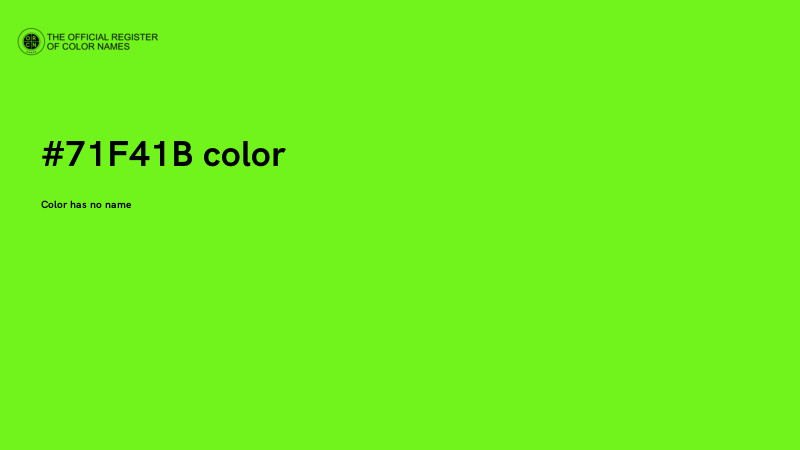 #71F41B color image
