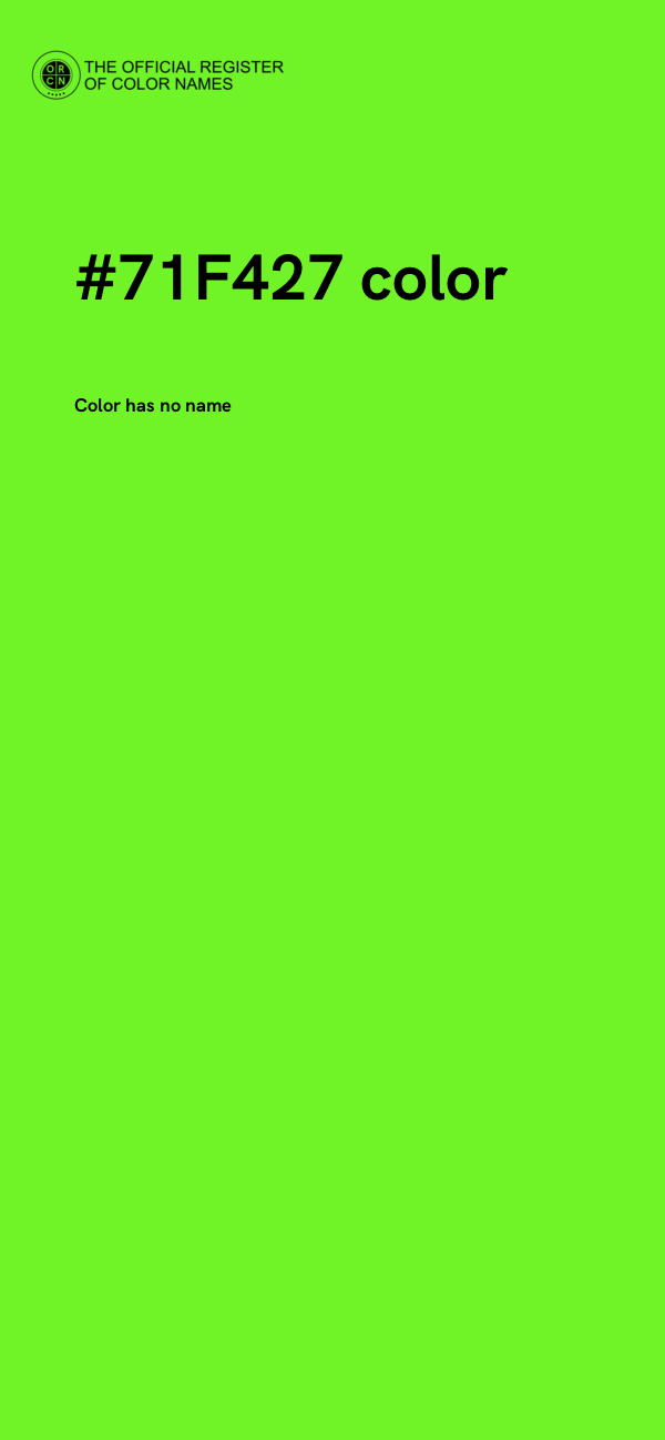 #71F427 color image
