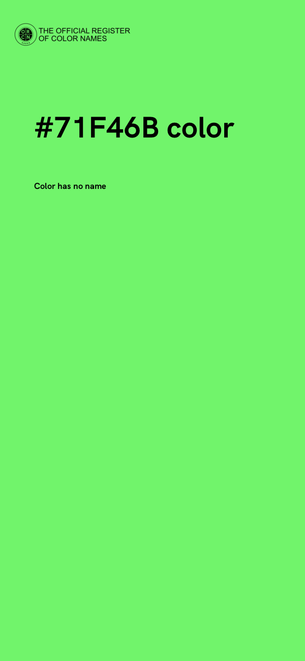 #71F46B color image
