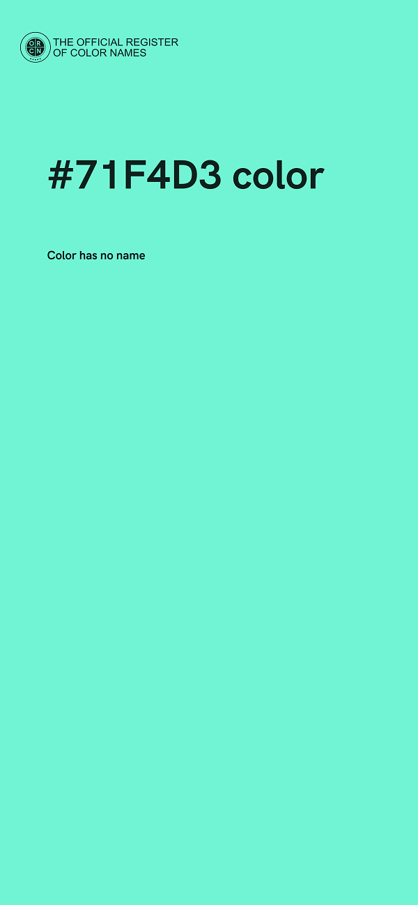 #71F4D3 color image