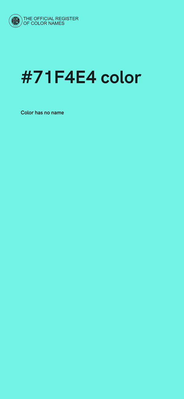 #71F4E4 color image