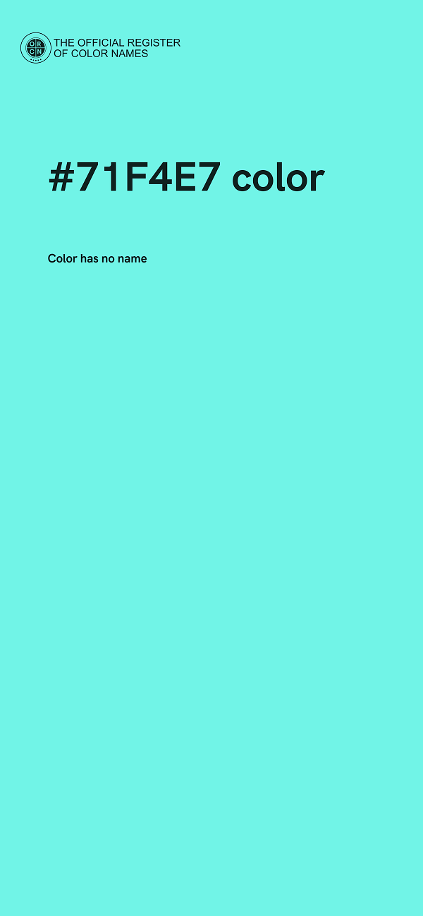 #71F4E7 color image