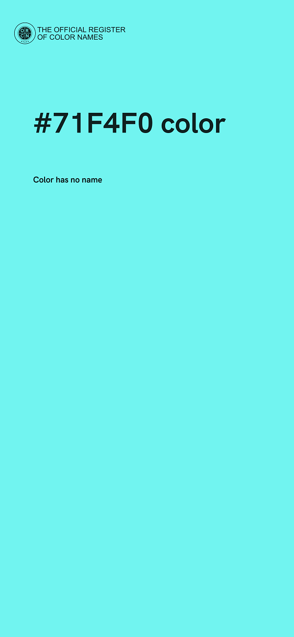 #71F4F0 color image