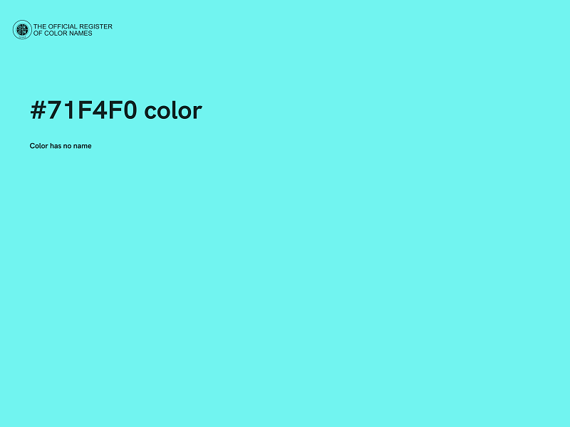 #71F4F0 color image