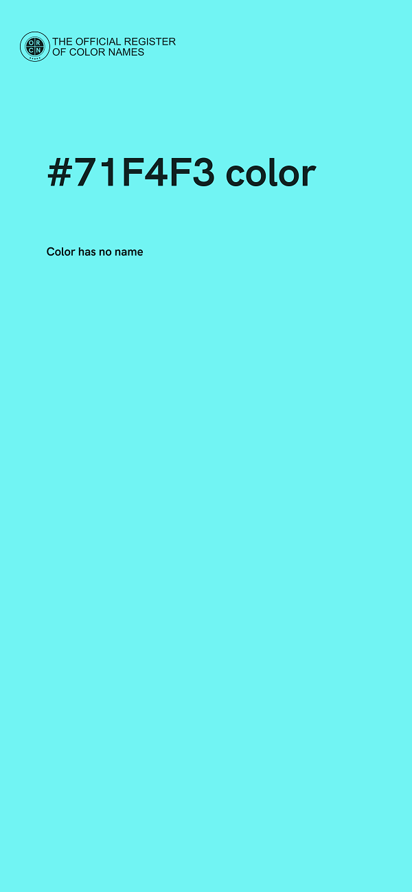 #71F4F3 color image