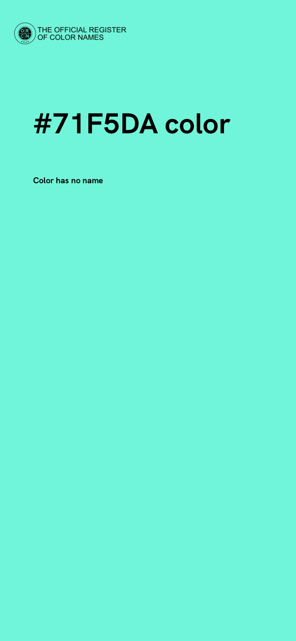 #71F5DA color image